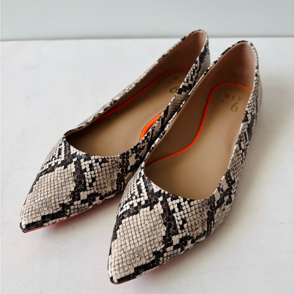 Snakeskin Print Flats Mix No. 6